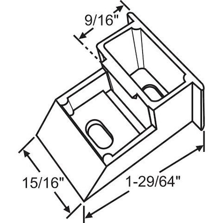 Strybuc Balance Top Sash Guide Natural 60-963